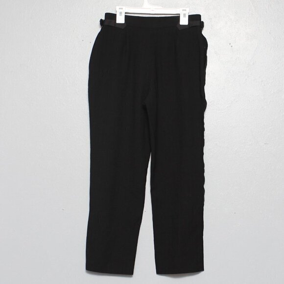 Billy Reid 100% wool black tuxedo stripe trouser pants - Picture 2 of 5